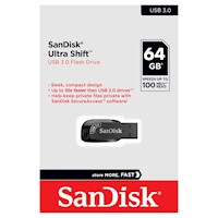 SANDISK PENDRIVE USB ULTRA SHIFT 3.0 - 64GB